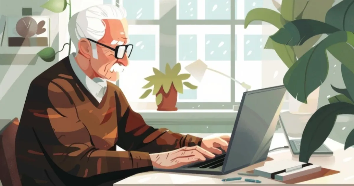 Ilustrasi lansia bekerja_Next indonesia
