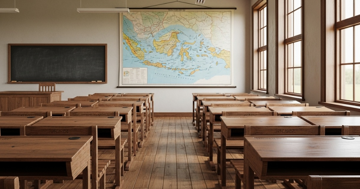 Ilustrasi runag kelas kosong - NEXT Indonesia Center