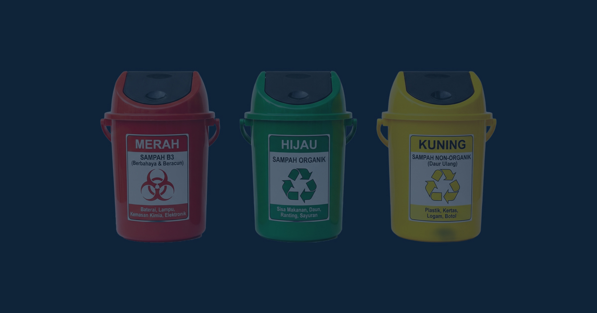 Ilustrasi tempat sampah pemilahan - NEXT Indonesia Center
