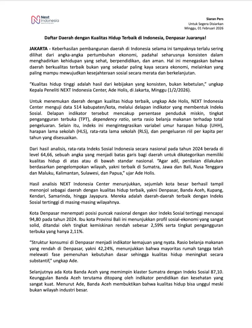 Siaran Pers Daftar Daerah dengan Kualitas Hidup Terbaik di Indonesia, Denpasar Juaranya!.png