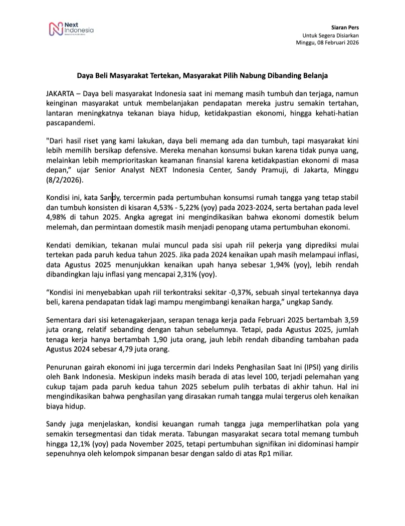 Cover siaran pers Daya Beli Masyarakat Tertekan, Masyarakat Pilih Nabung Dibanding Belanja.png